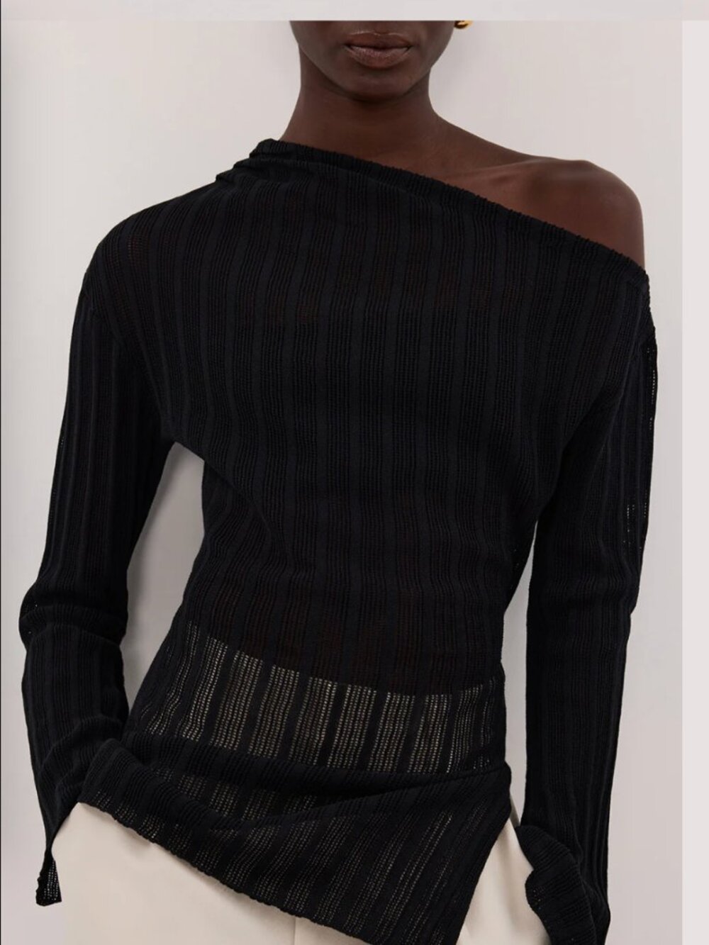 DISSH Bowie Black Long Sleeve Knit Top - XS / BLACK, LIKE NEW